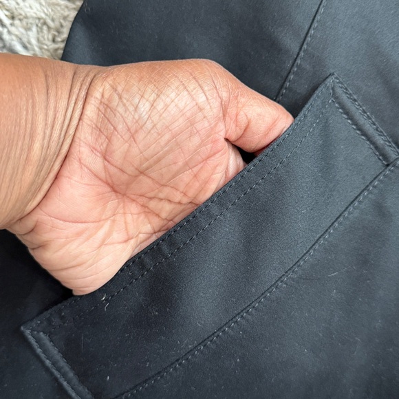 VINTAGE Coach Women's Black Trench Coat sz XL - Picture 8 of 14